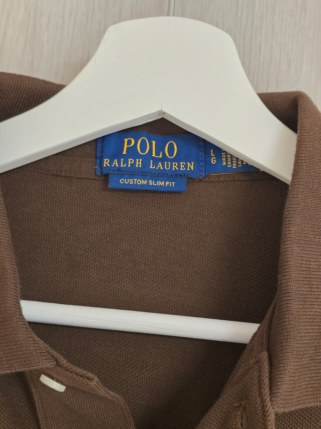 폴로 카라티 긴팔 브라운 커스텀 L 새제품 상품이미지2