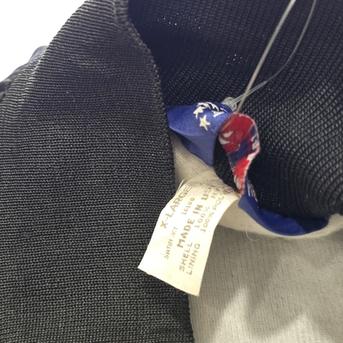 ASW Jackets USA 메이드 새틴 코치 재킷 블랙 XL 상품이미지4