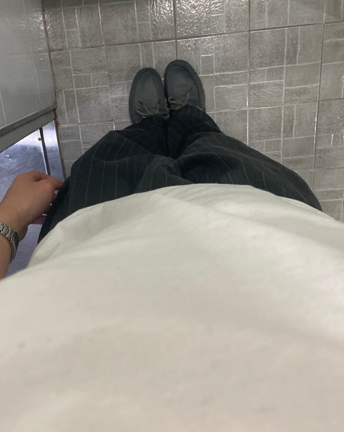 스트라이프 팬츠 0 사이즈 상품이미지2