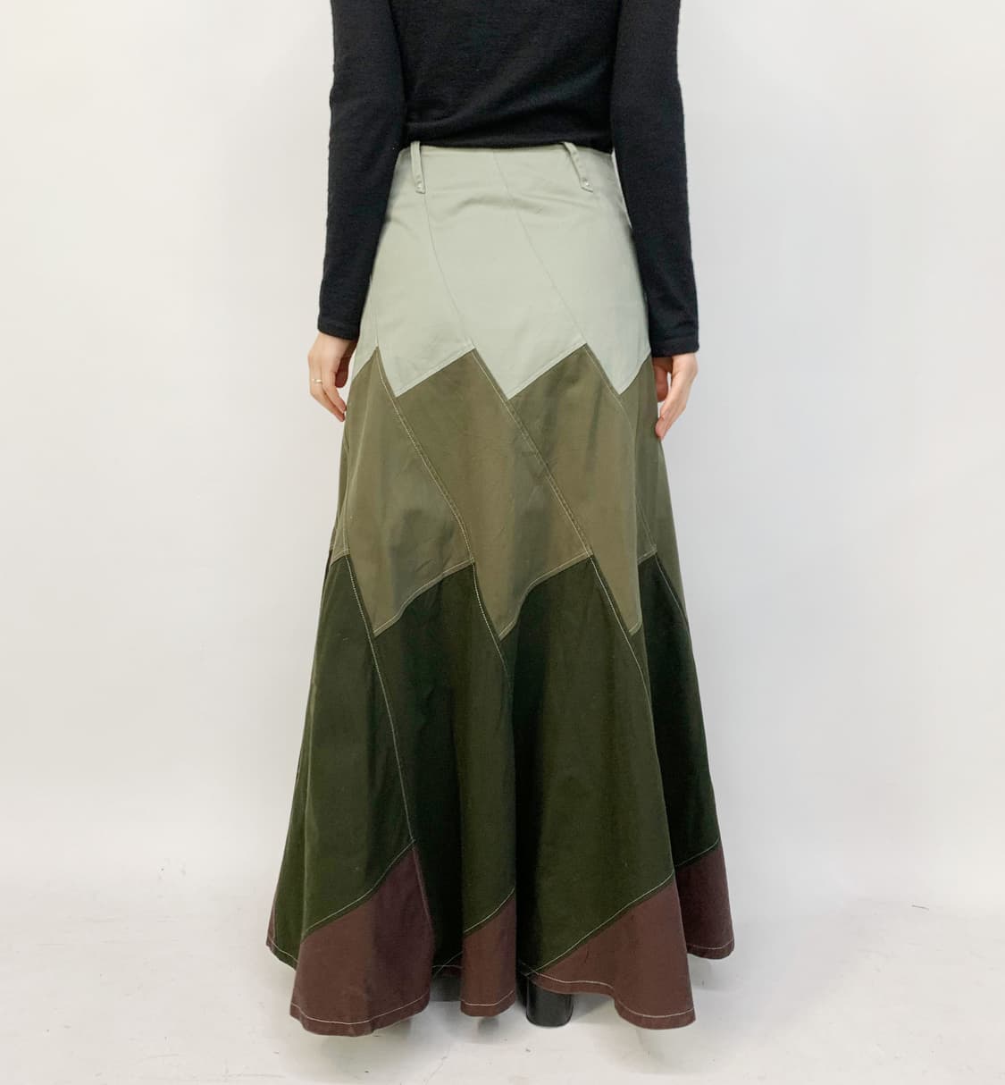 CLUTCH 패치 롱 스커트 상품이미지4