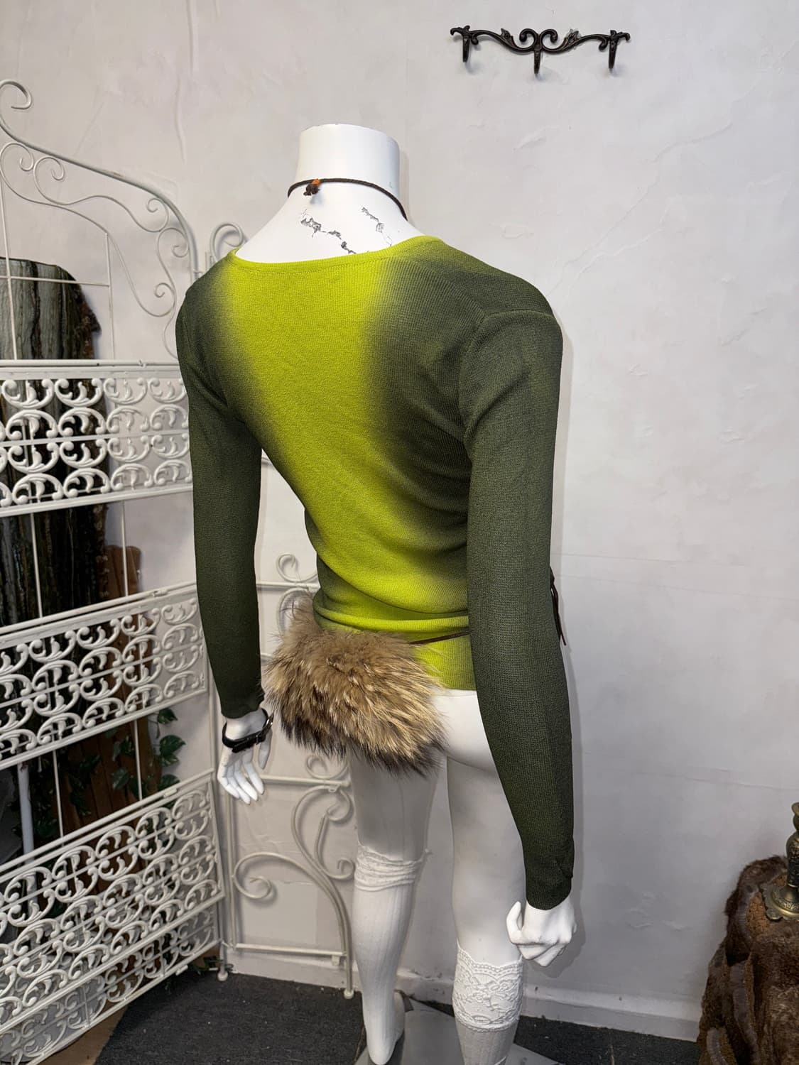 Green gradient fairy flower beads knit 상품이미지2