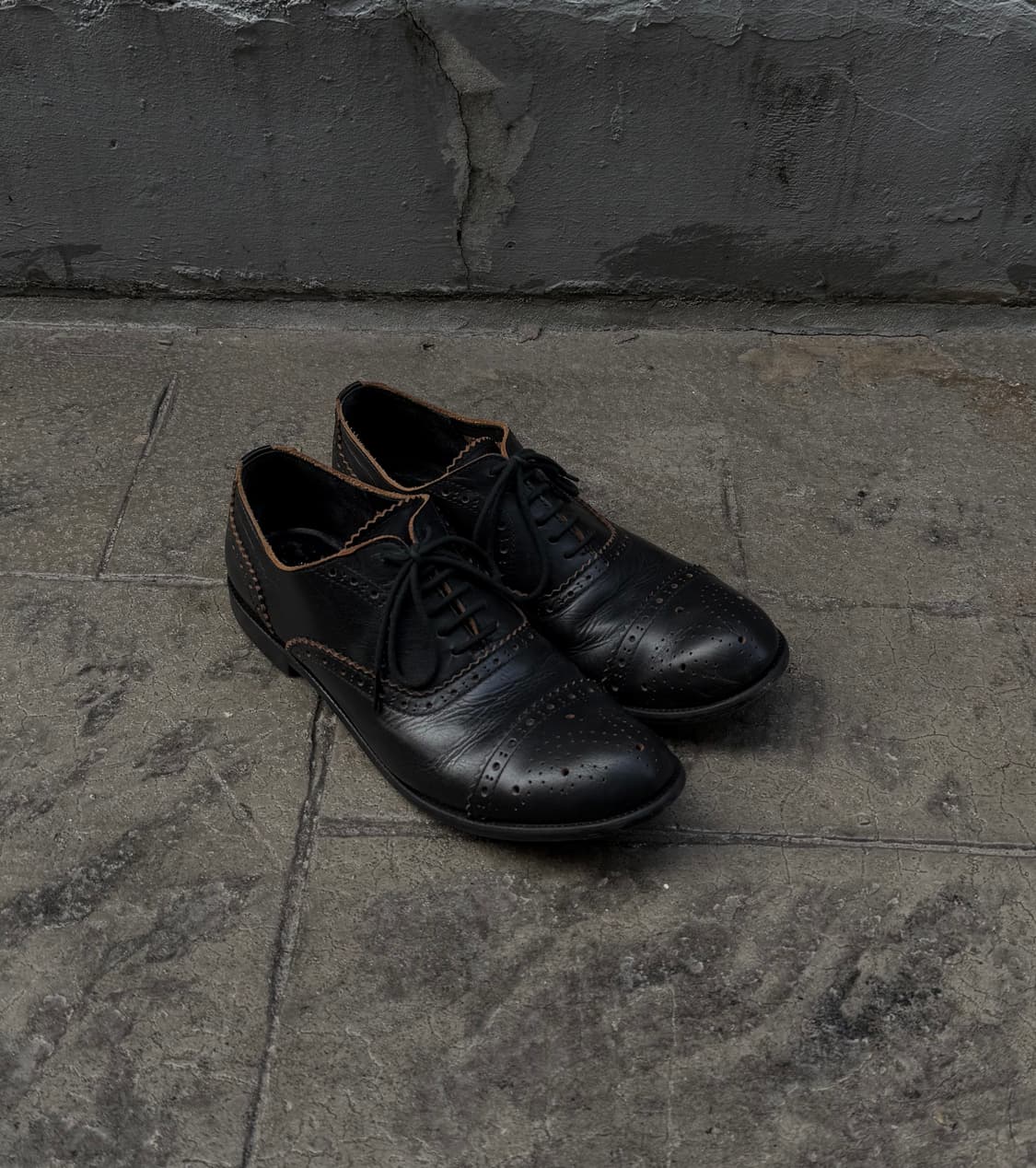 꼼데가르송 옴므 윙팁 우드솔 더비슈즈 상품이미지2