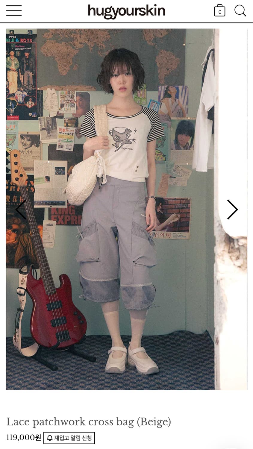 hugyourkin 레이스 패치워크 크로스백 상품이미지2