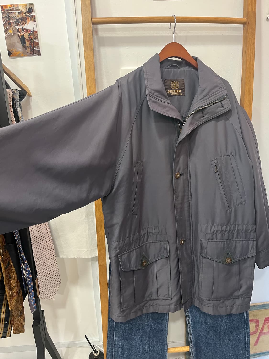 회색 야상 점퍼 포켓 자켓 상품이미지4