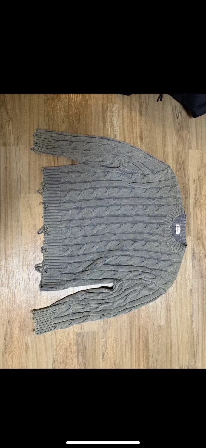 ETCE 샌드 워싱 데미지 니트 m사이즈 상품이미지5