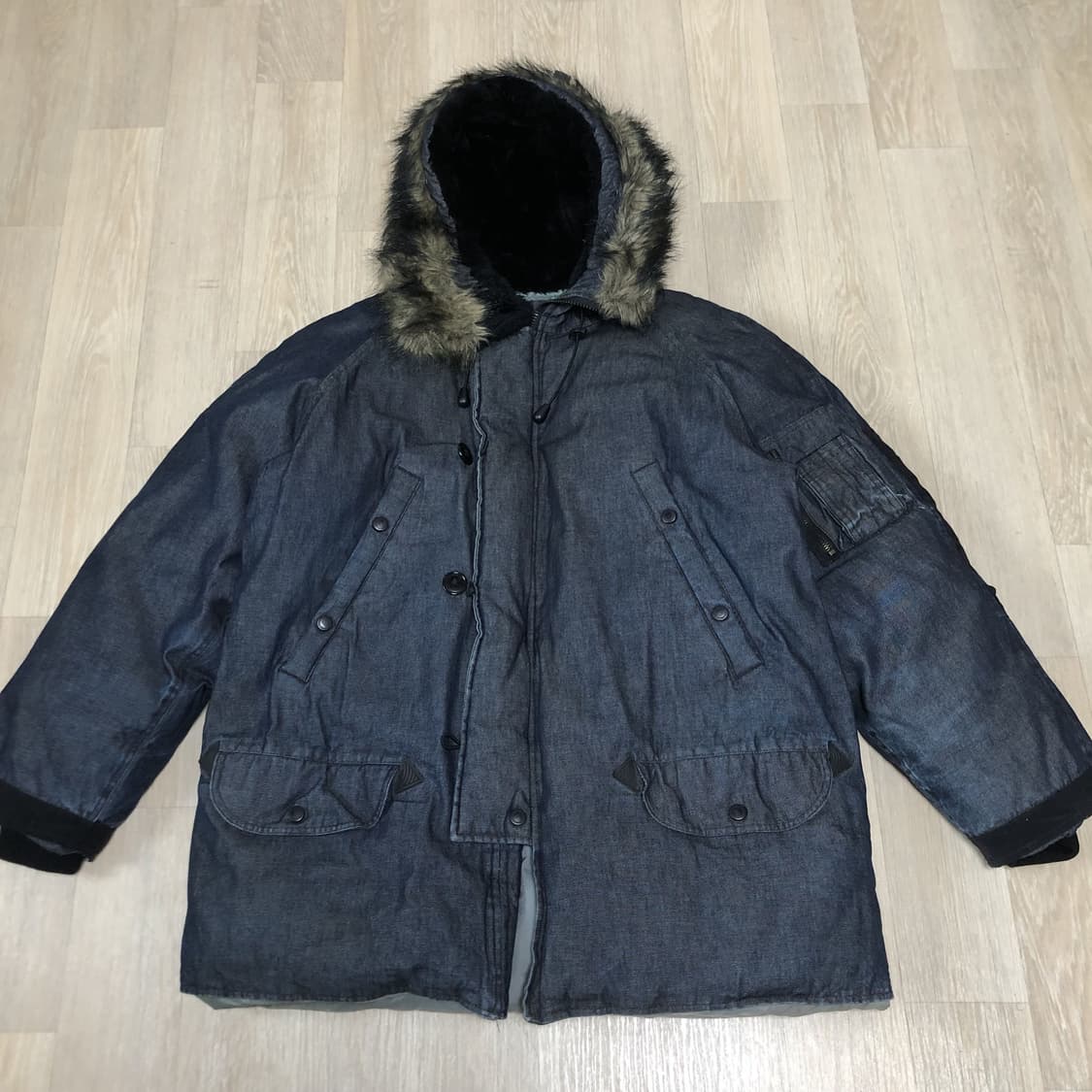 (M) 00's 폴로 랄프로렌 폴로 진스 헤비 덕다운 N3B 봄버 자켓 상품이미지1