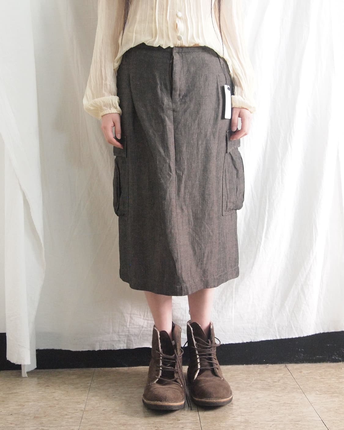 pas de calais 아티저널 아방가르드 카고스커트 상품이미지3