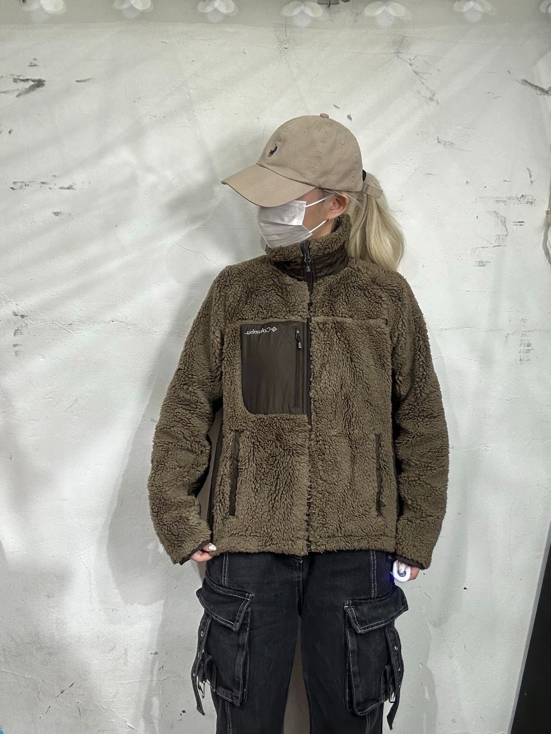 컬럼비아 브라운 뽀글이 후리스 등산복 자켓 M  상품이미지2