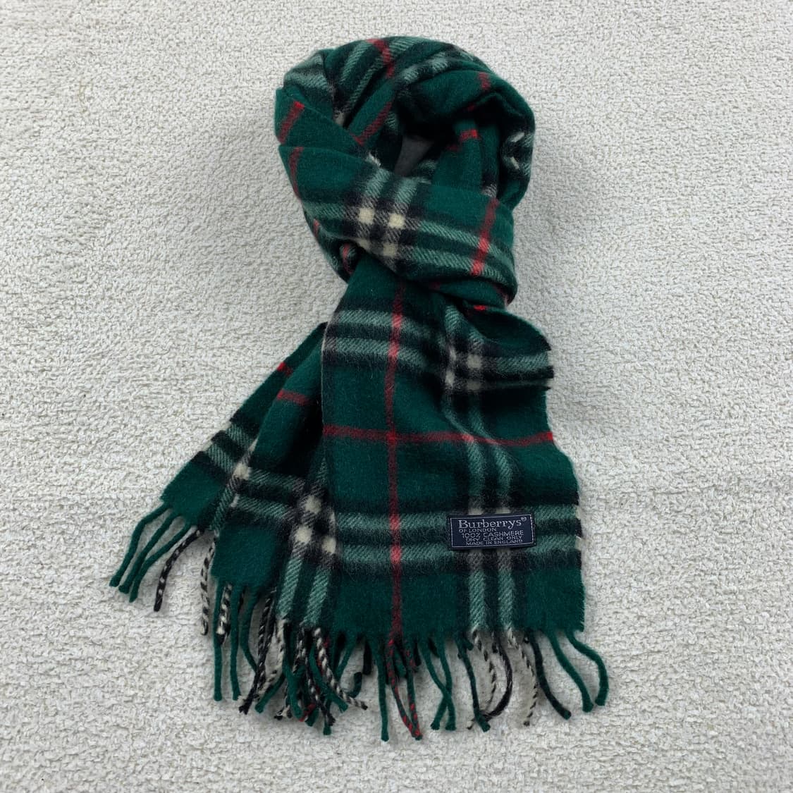 버버리 그린 노바체크 캐시미어 머플러 스카프 목도리 상품이미지3