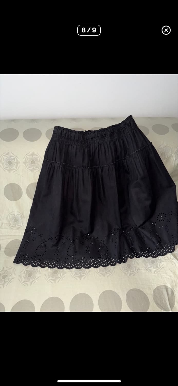 펀칭 미디 스커트 상품이미지5