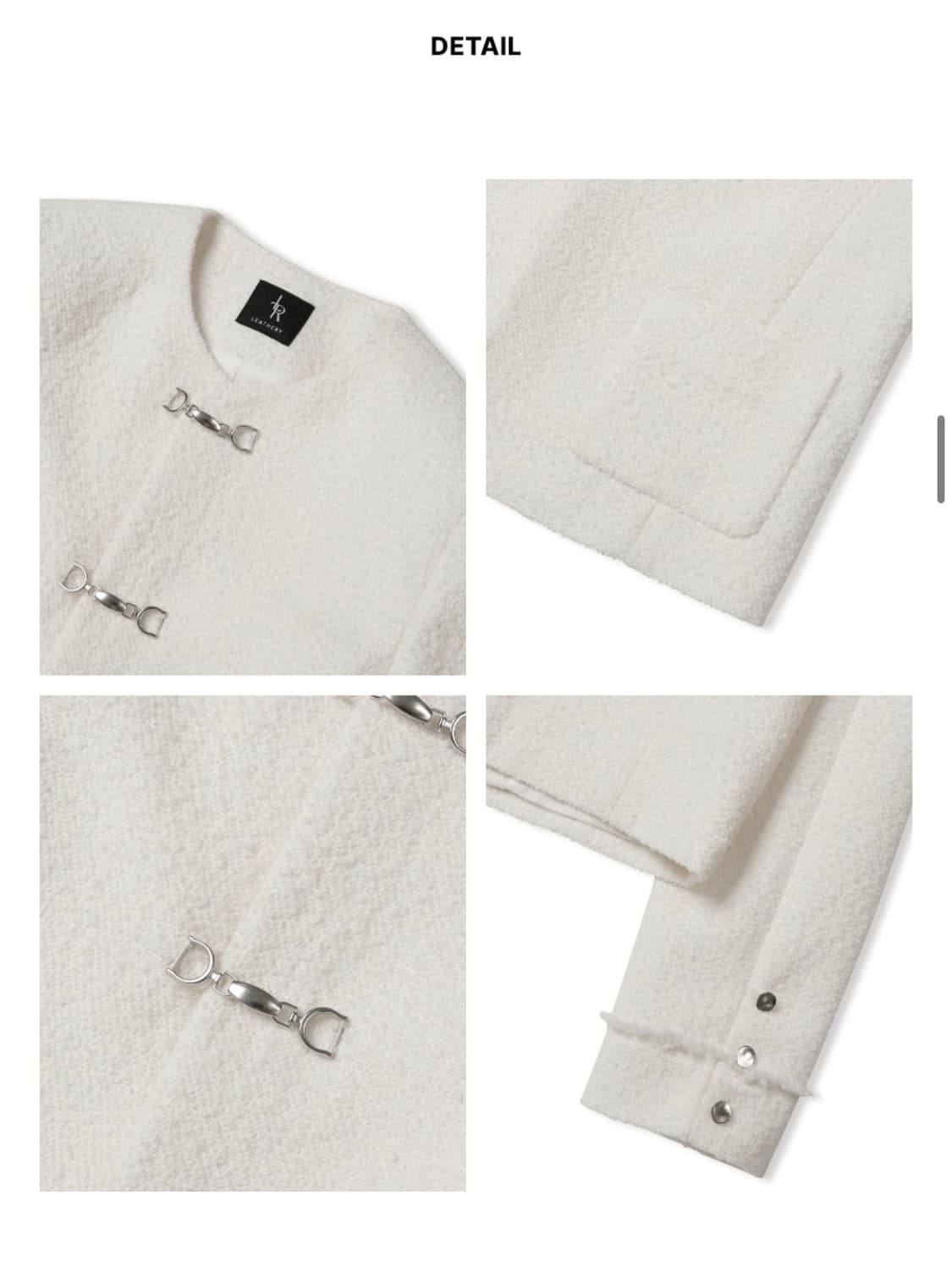 (새상품) 레더리 후크 트위드 자켓 [IVORY] 판매 상품이미지8