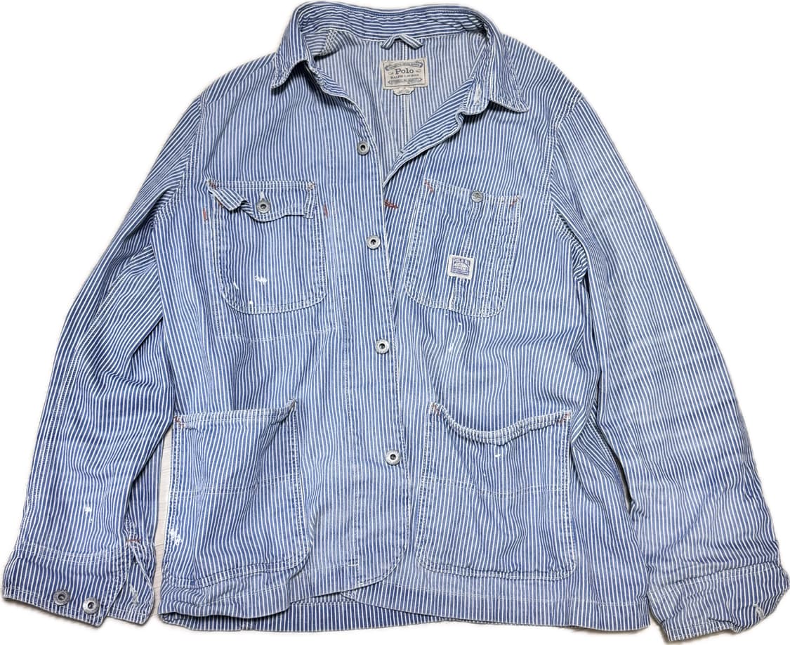 폴로 랄프로렌 히코리 스트라이프 초어 자켓 L 상품이미지2