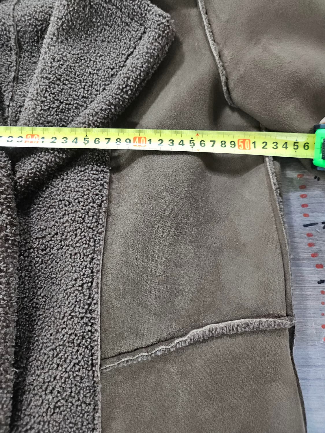 리버시블 카멜  뽀글이 무스탕  코트 L 상품이미지8