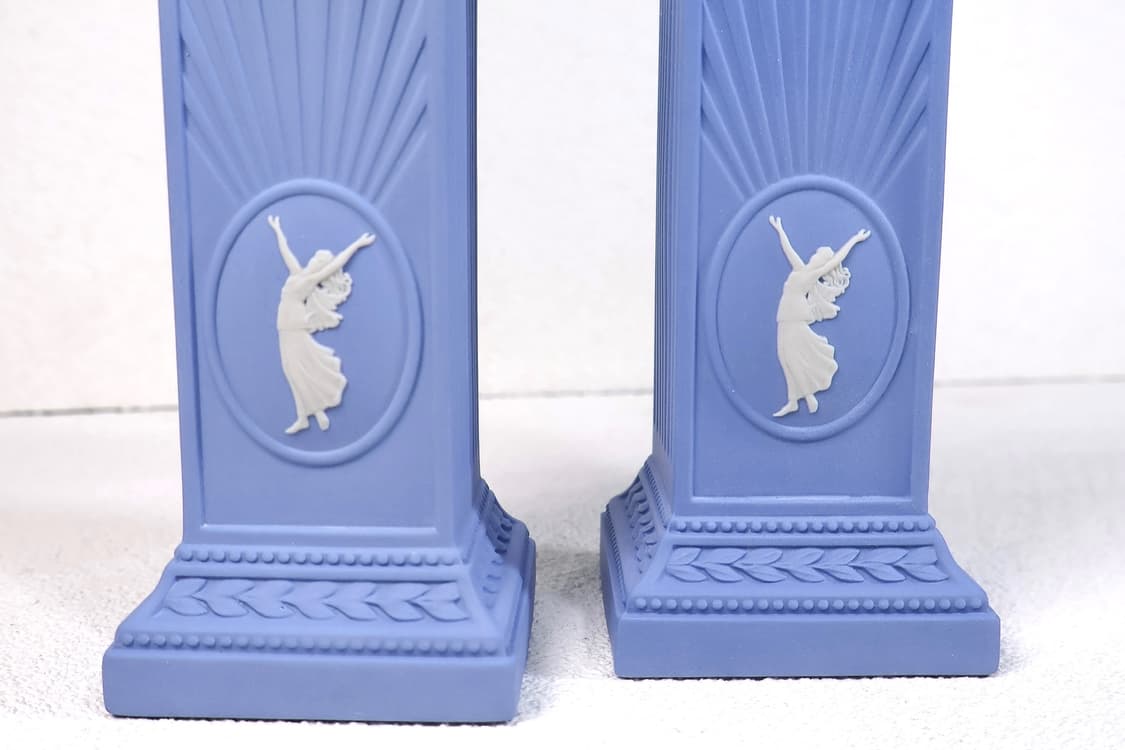 [영국앤틱]웨지우드 제스퍼웨어 페일블루 밀레니엄 캔들스틱 촛대(1쌍) 상품이미지4