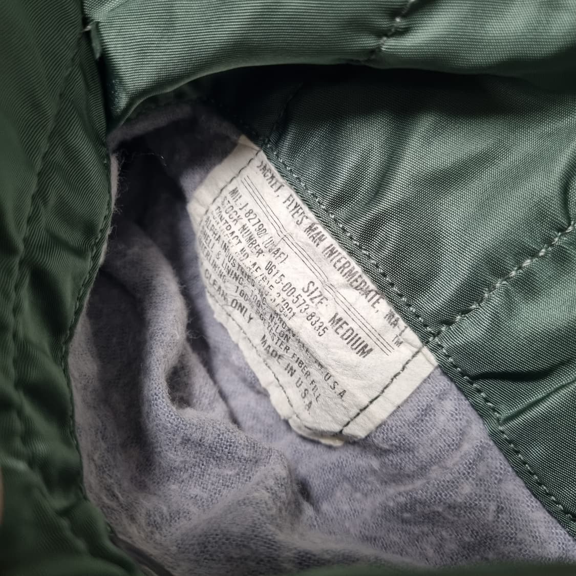 90S 알파인더스트리 MA-1 올리브 그린 - M  상품이미지10
