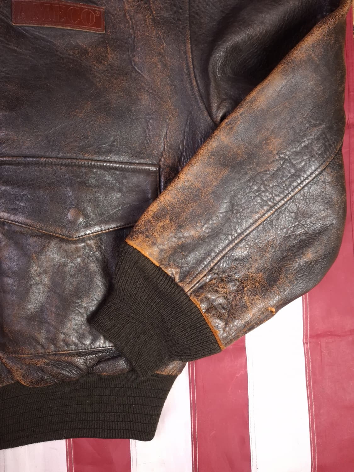 오리지날 아메코 미공군 A-2 리얼레더 항공자켓 상품이미지5