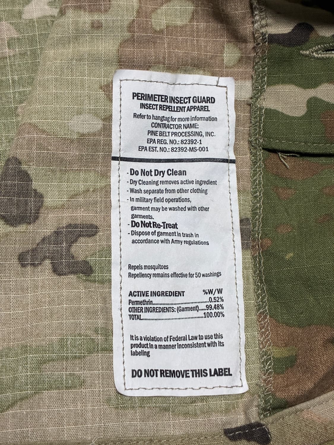 미군 하계용 전투복 세트/ (105-110) 상품이미지4