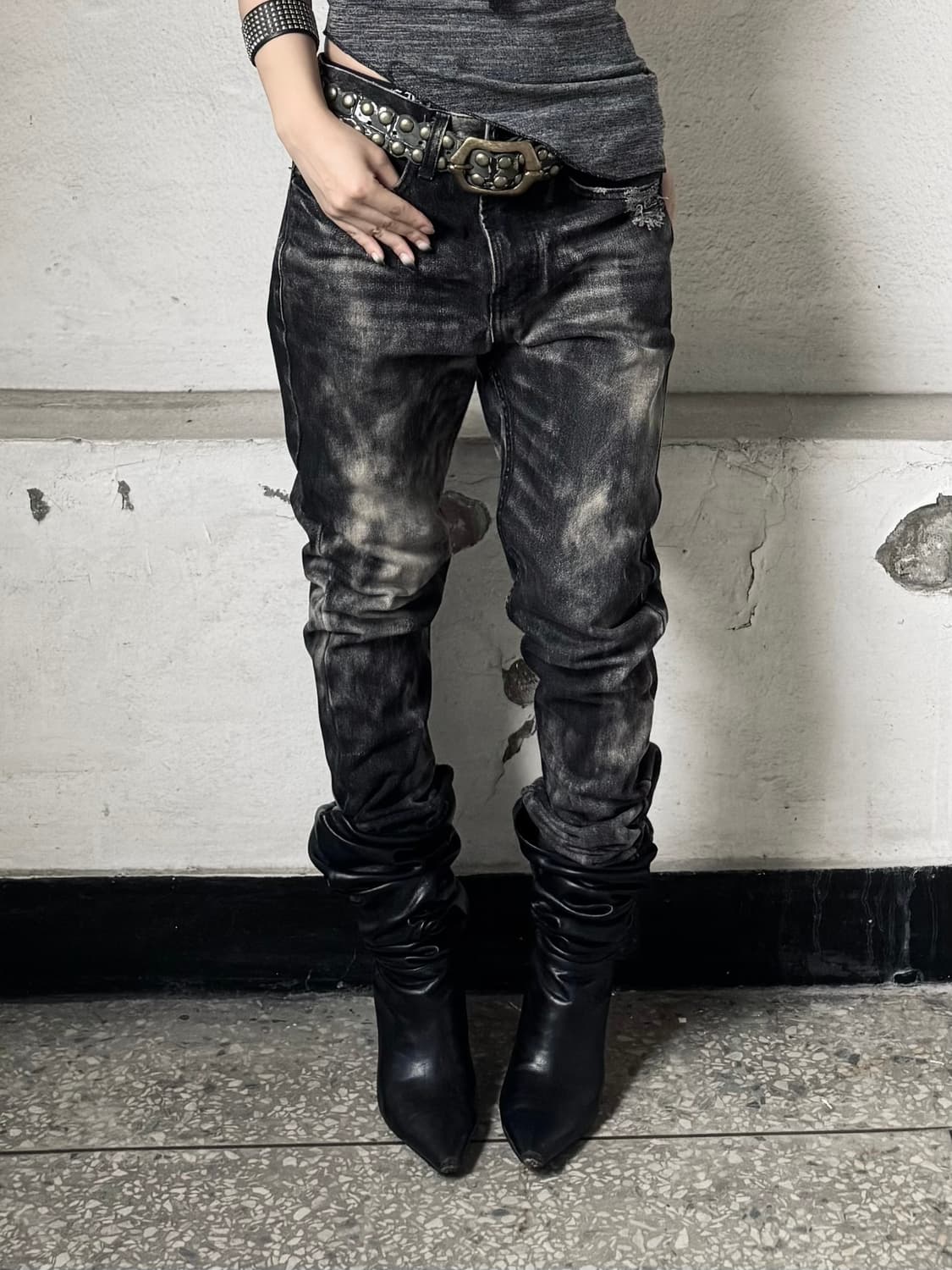 Ash fade denim pants 상품이미지1