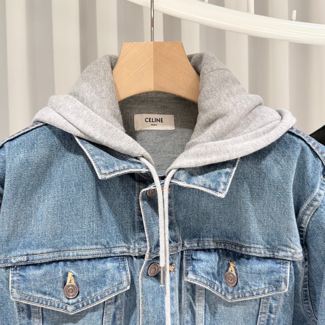 (A+/S) / 셀린느 백로고 후드 데님 청자켓 상품이미지4