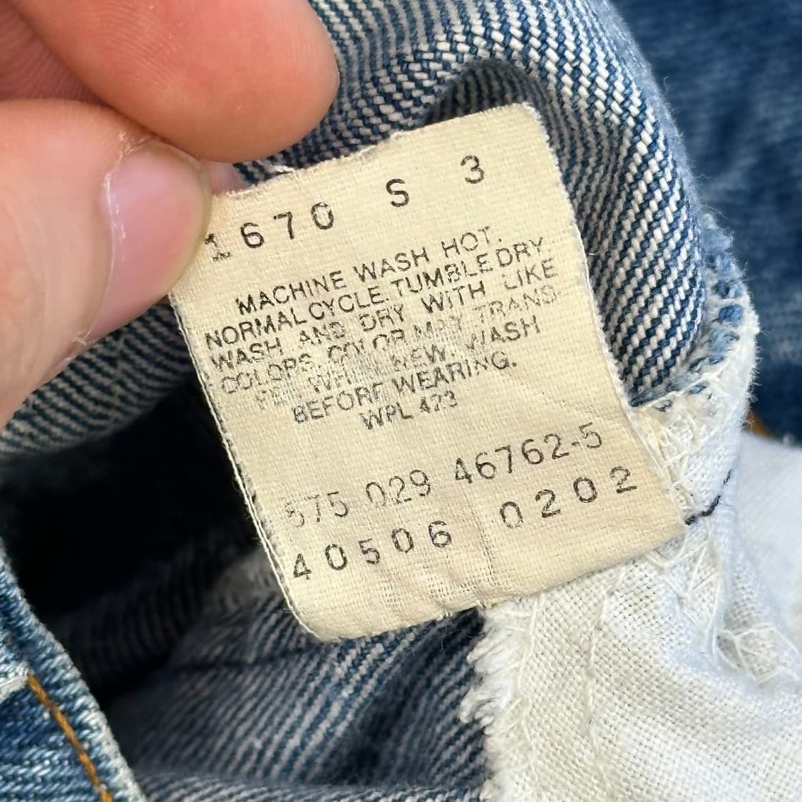 W34 90s Made in USA리바이스 506 오렌지탭 블루 데님팬츠 상품이미지6