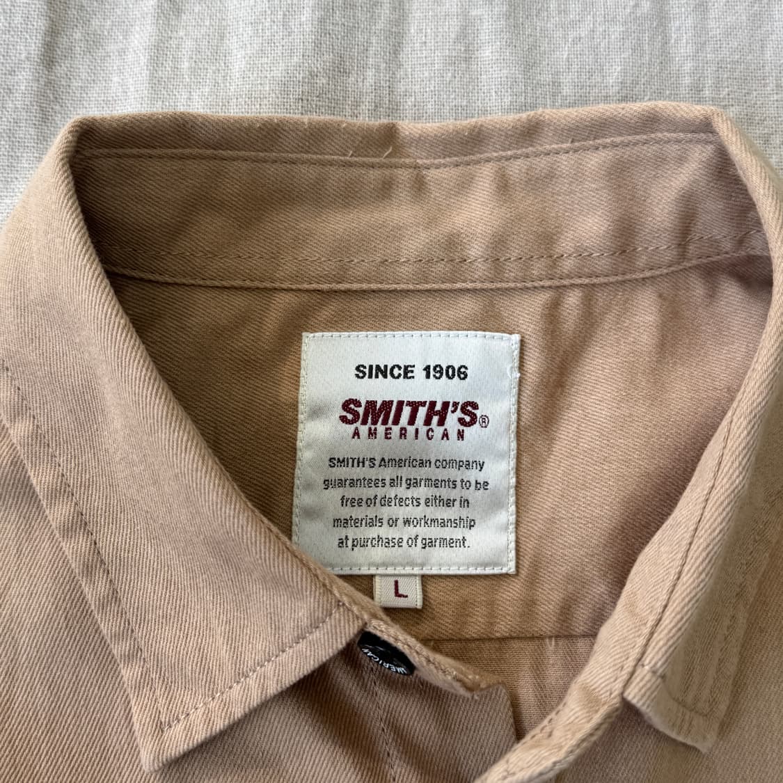 스미스아메리칸 재팬 베이지 워크셔츠 L 상품이미지5