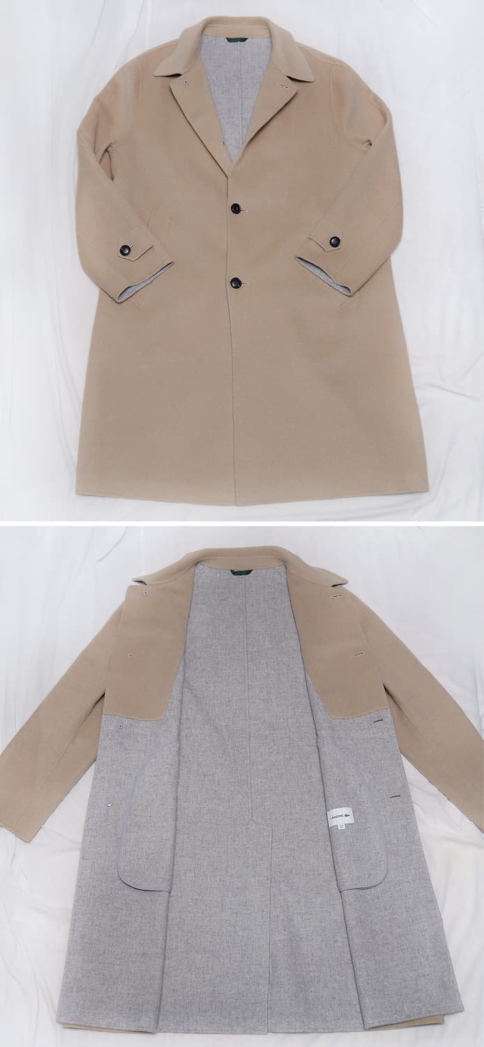 신품급) 라코스테 핸드메이드 싱글 울펠트 오버코트 (105+) 상품이미지2