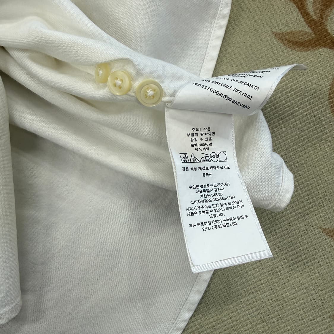 (XS)폴로 랄프로렌 버튼다운 셔츠(화이트) 상품이미지4