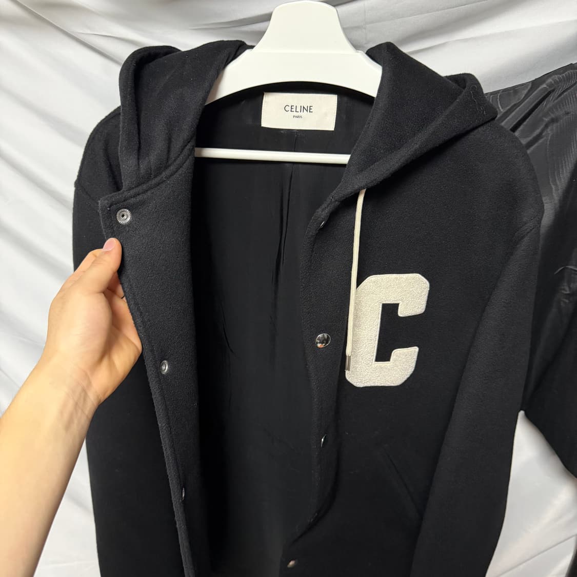 [S+급/오버핏44] 셀린느 더블 페이스 울 코트 테디 자켓 상품이미지4
