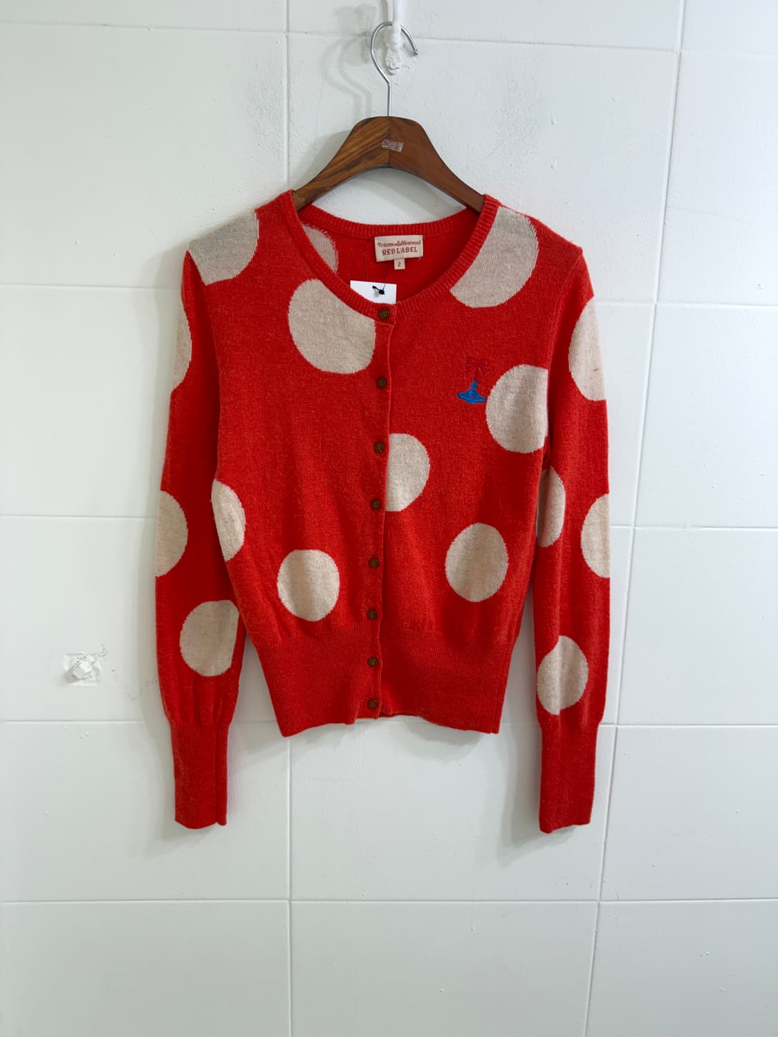 비비안웨스트우드 레드라벨 빅 도트 가디건 상품이미지3