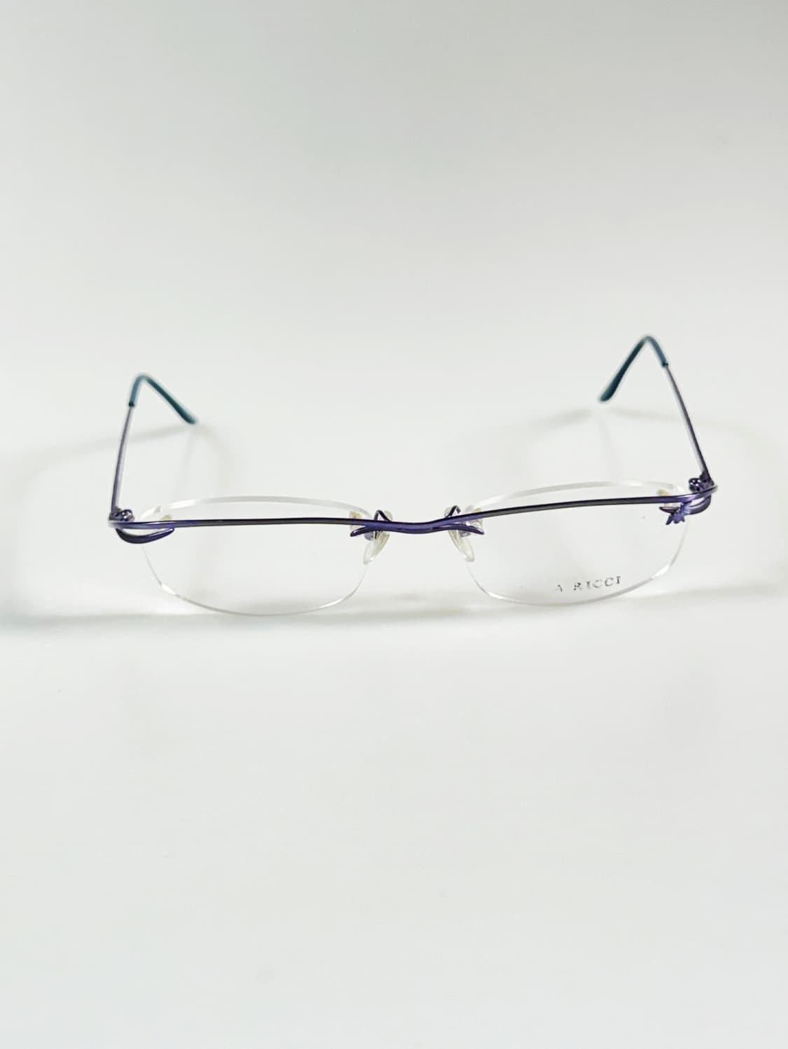 프랑스제 NINA RICCI 무테 플로럴 메탈 빈티지 안경 상품이미지2