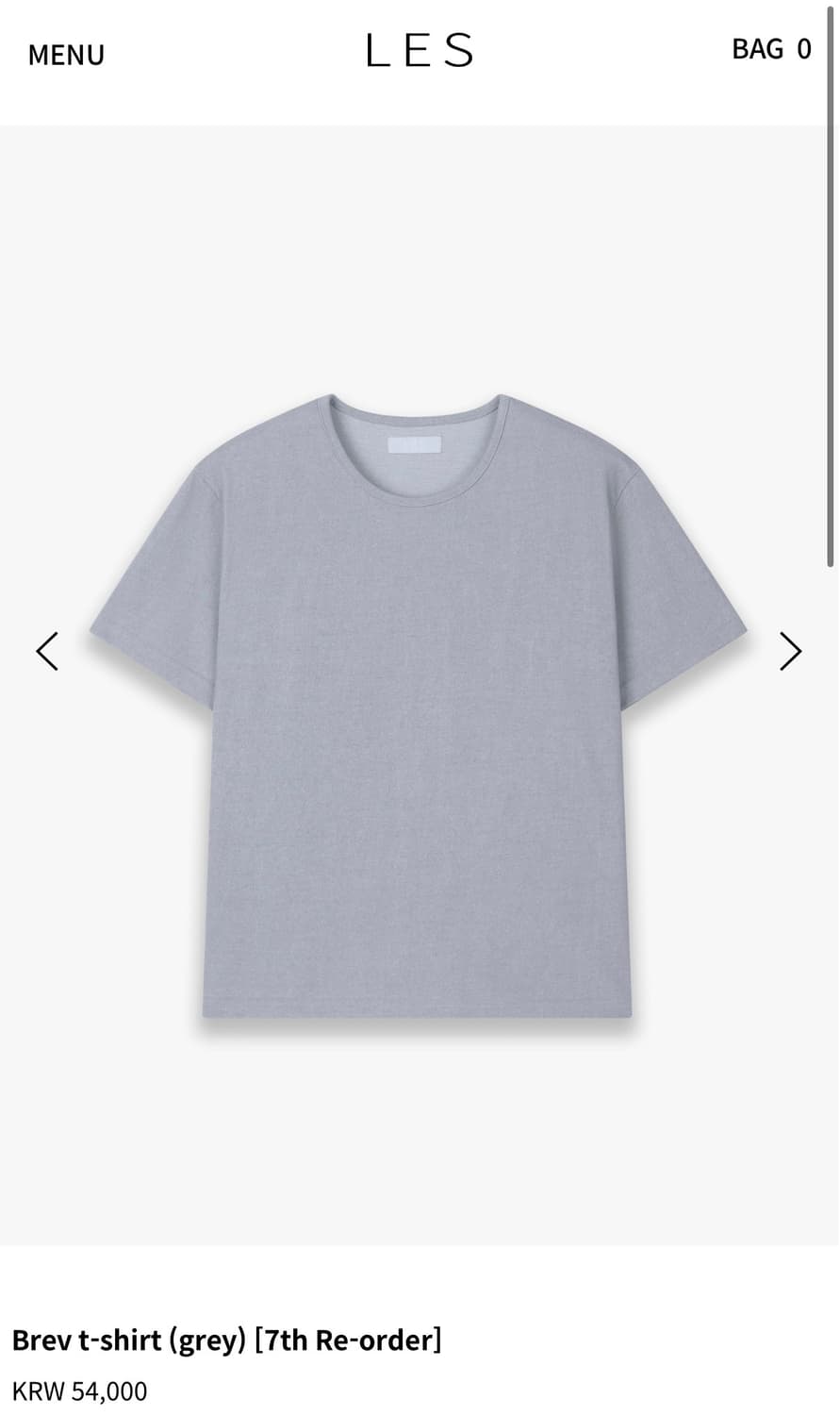레스 LES Brev t-shirt 그레이 1사이즈 상품이미지1