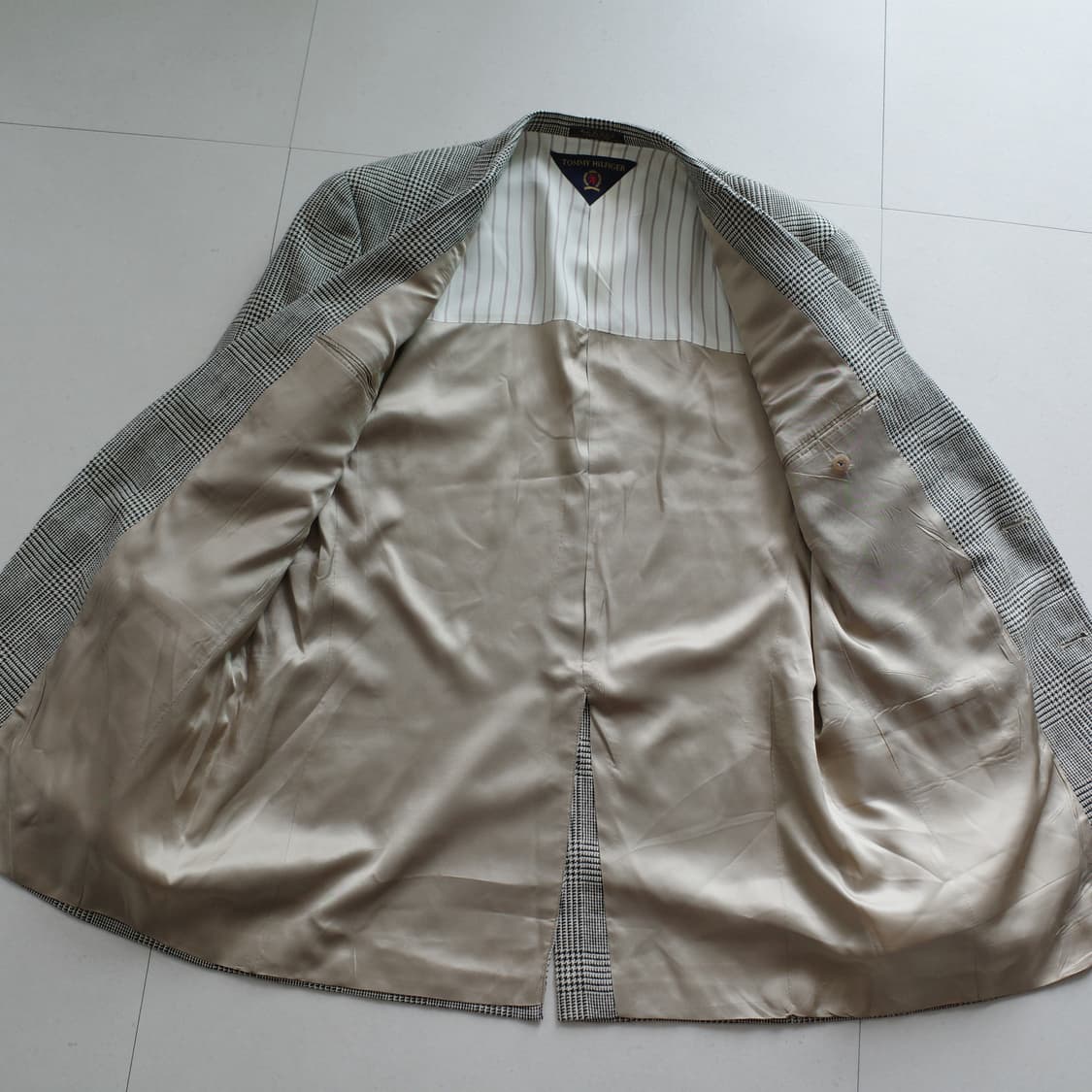 90s 타미힐피거 MADE IN USA 빈티지 체크 블레이저 44L 상품이미지7