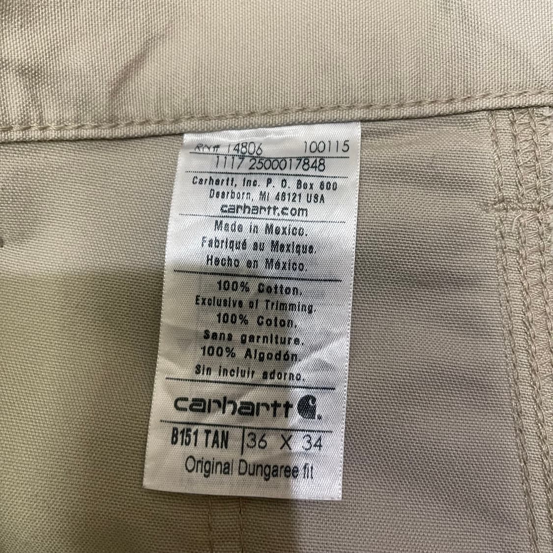 칼하트 카펜터 B151 TAN 상품이미지2