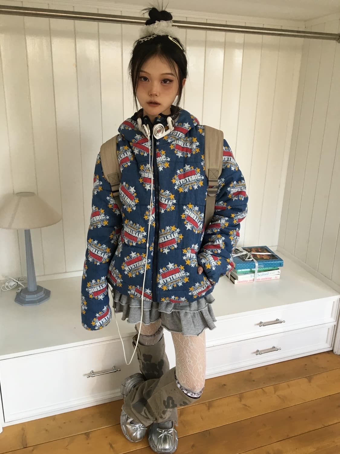 히스테릭글래머 데님 패치 패딩 상품이미지1