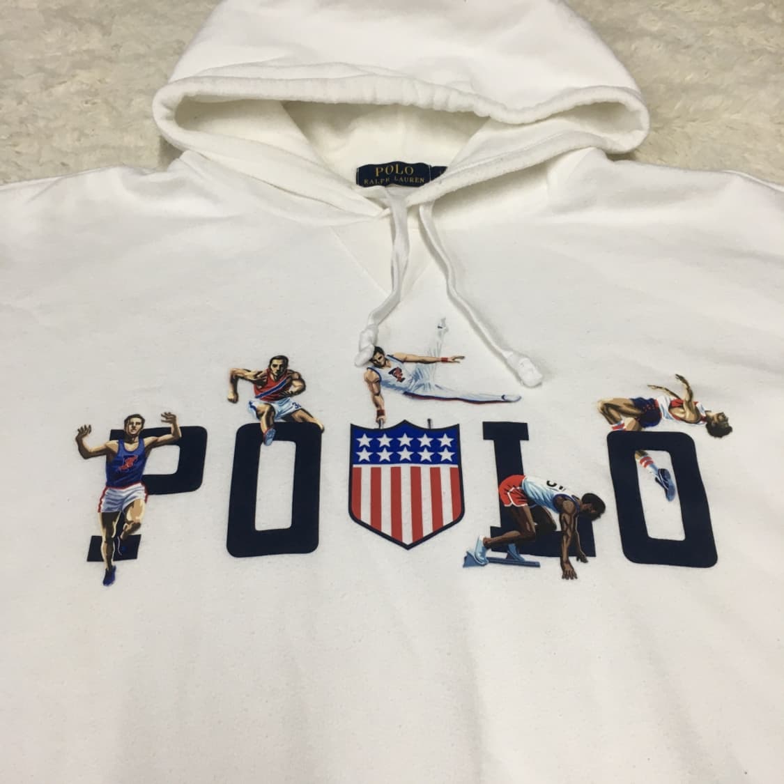 폴로 US올림픽 애슬레틱 화이트 후드 CC22 상품이미지2