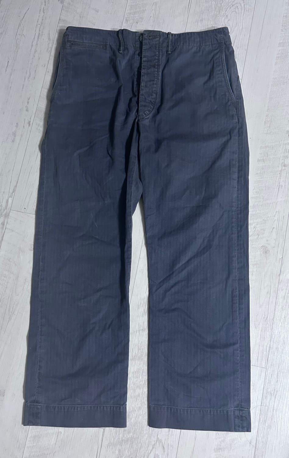 RRL 해링본 블랙 다이 치노 팬츠 34x32 상품이미지1