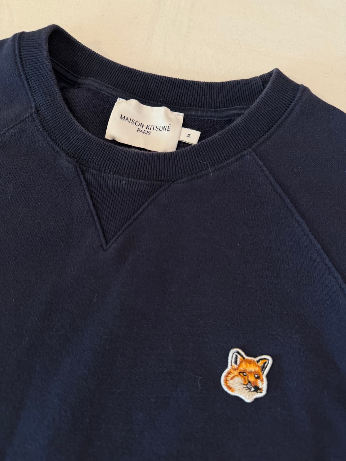 메종키츠네 신형 폭스헤드 패치 맨투맨 스웻셔츠 네이비 상품이미지2