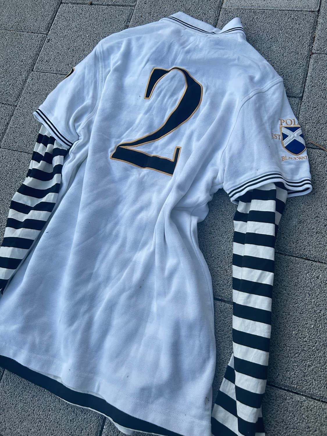 *Rare* 폴로 빅포티 블랙와치 치프키프 카라 반팔티 상품이미지3