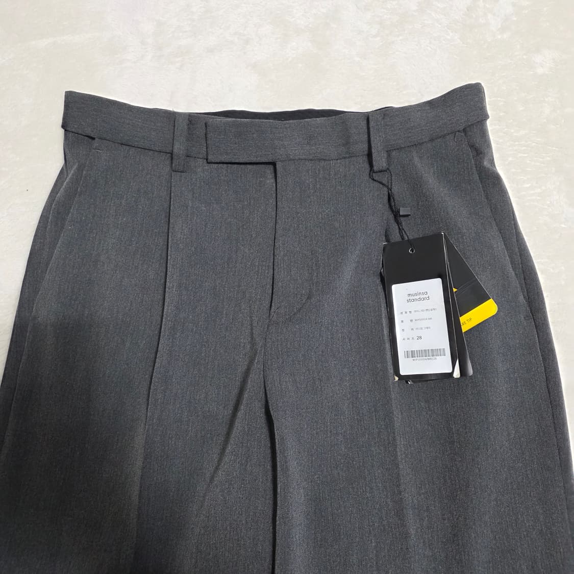 (28)무신사스탠다드 히든밴딩 와이드 슬랙스 팬츠  상품이미지2