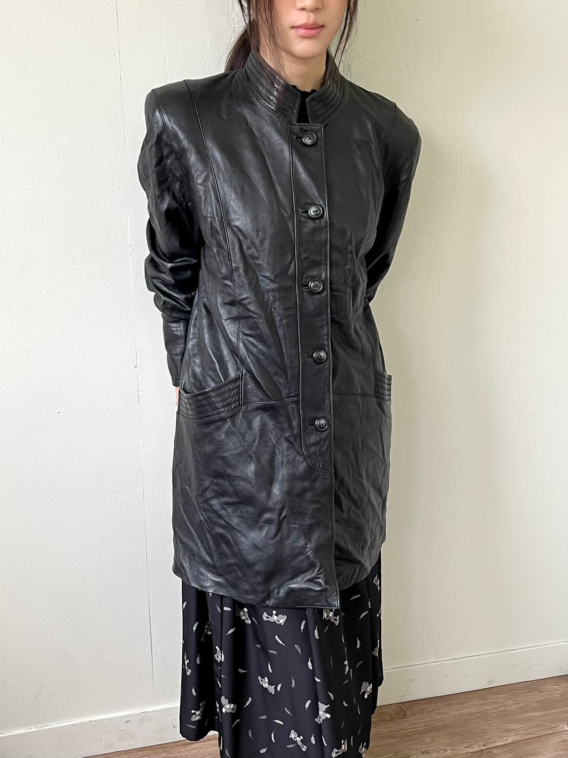 astoria 차이나 넥 레더 자켓 상품이미지5