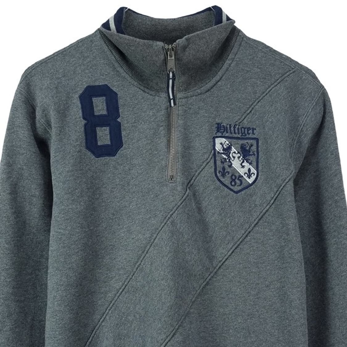 [타미힐피거] 하프집업 반집업 맨투맨 챠콜 M19923 상품이미지4