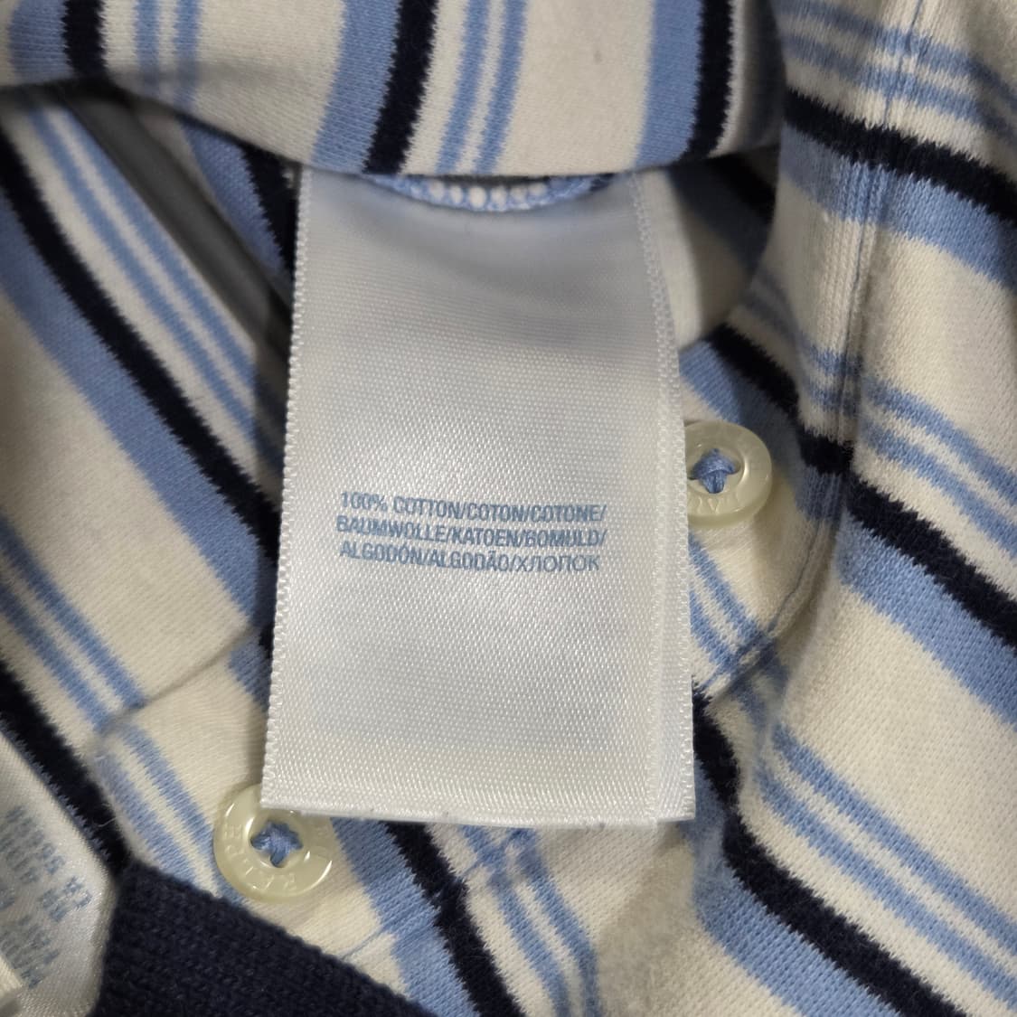 폴로랄프로렌 키즈 코튼 카라 스트라이프 바디수트 6M 상품이미지5