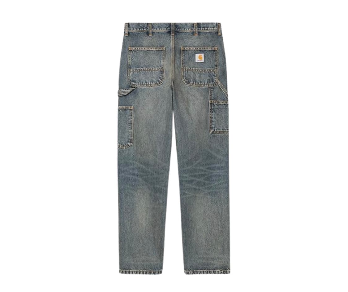 칼하트 WIP 싱글 니 팬츠 블루 원 워시드 32 상품이미지3