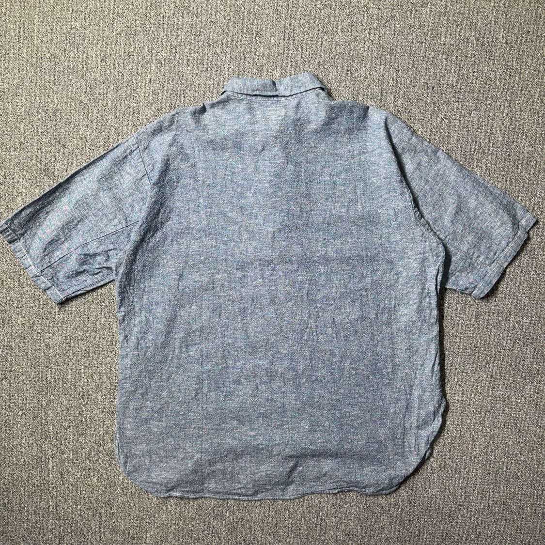 BEAMS 린넨 하프 셔츠 블루 ( M/OLD-7523 ) 상품이미지7