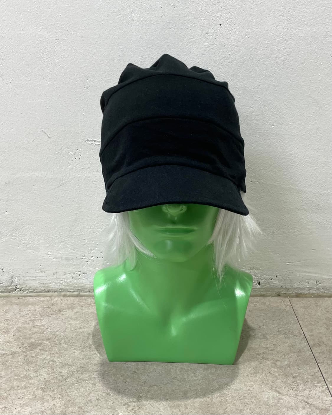 Black Patchwork Long Beanie Cap  상품이미지2
