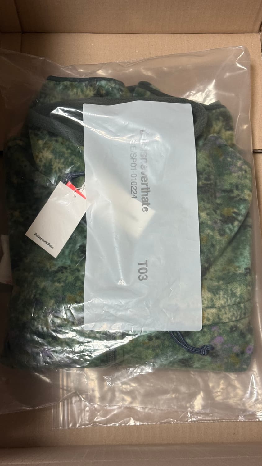 디스이즈네버댓 플리스 Fleece Floral Olive L 새상품 상품이미지2