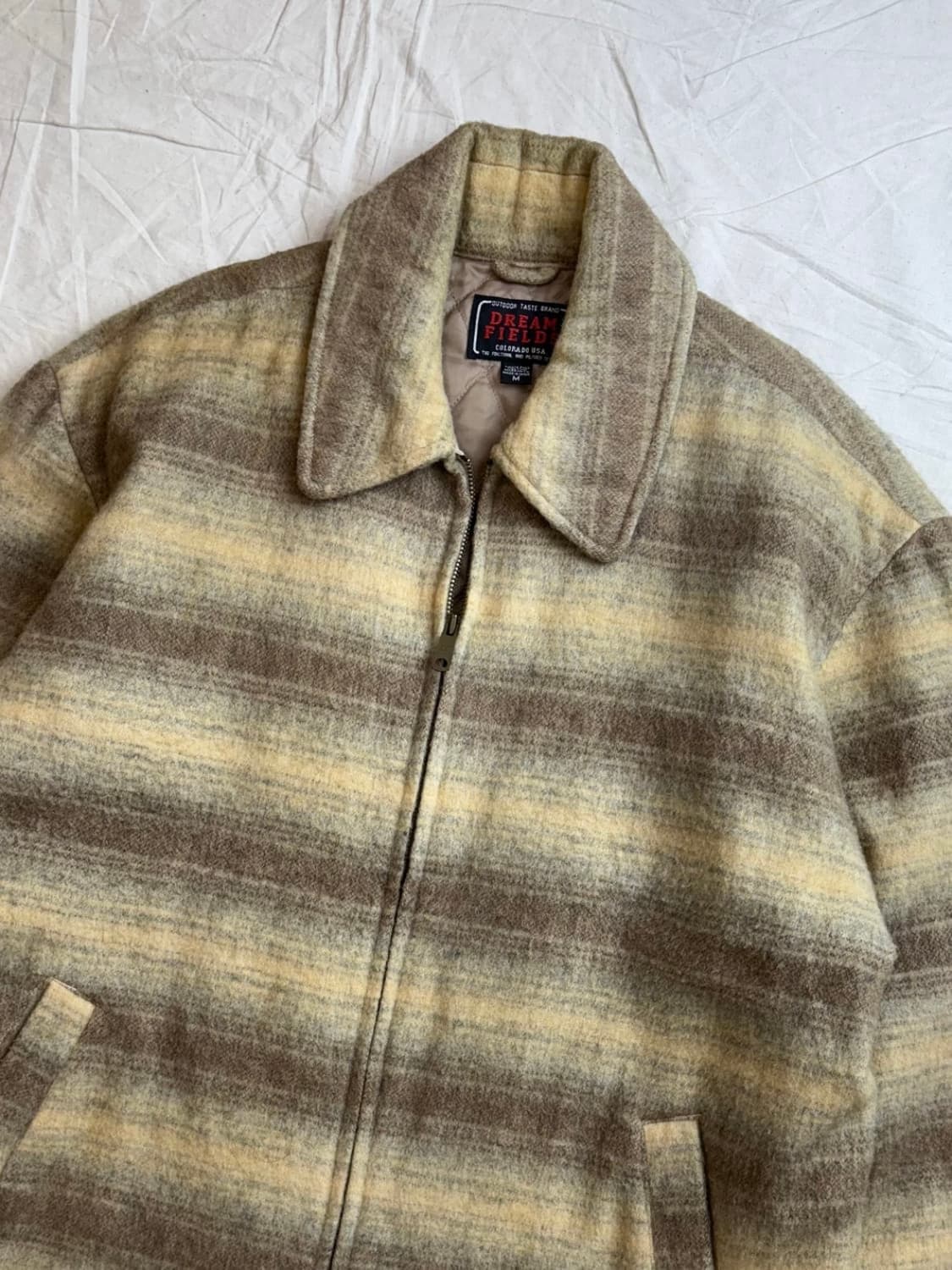 [M-L] 빈티지 모직 스프라이프 집업 자켓 상품이미지4