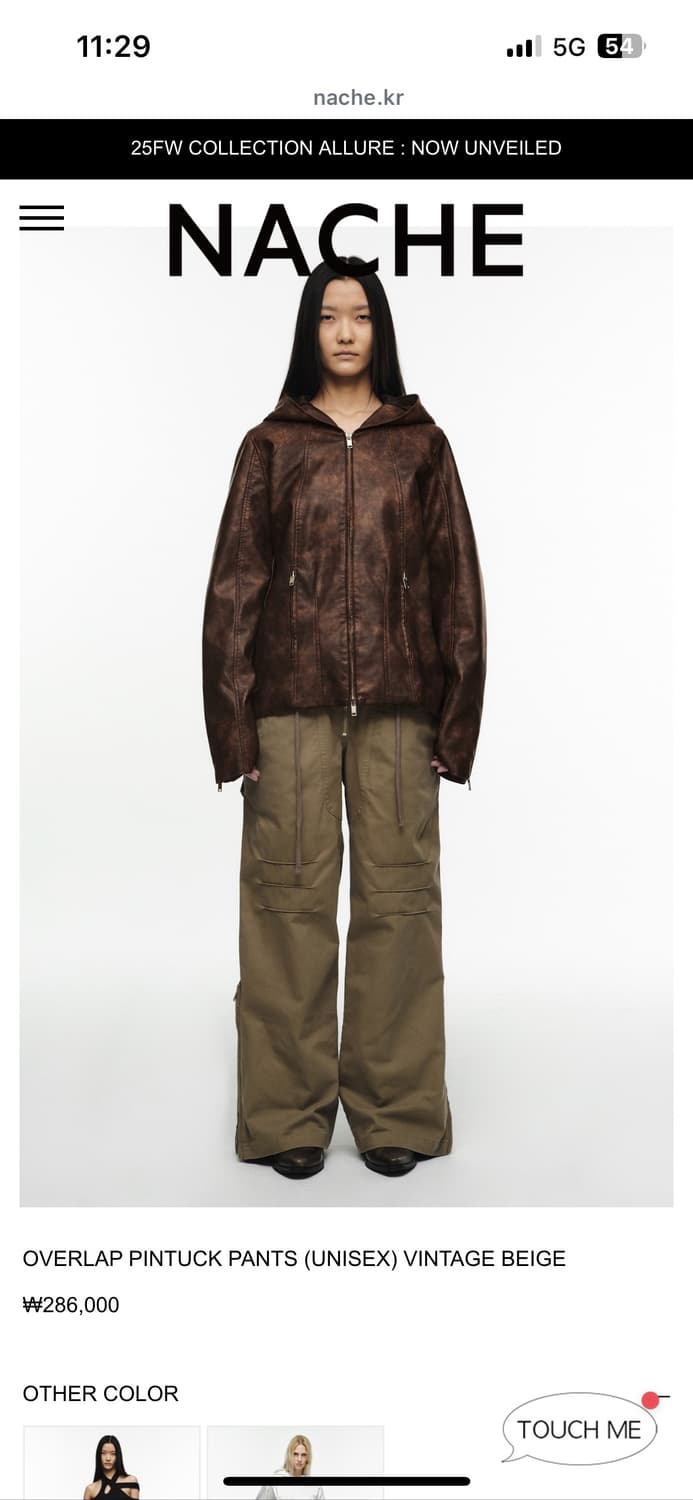 나체  OVERLAP PINTUCK PANTS (UNISEX) VINTA 상품이미지1