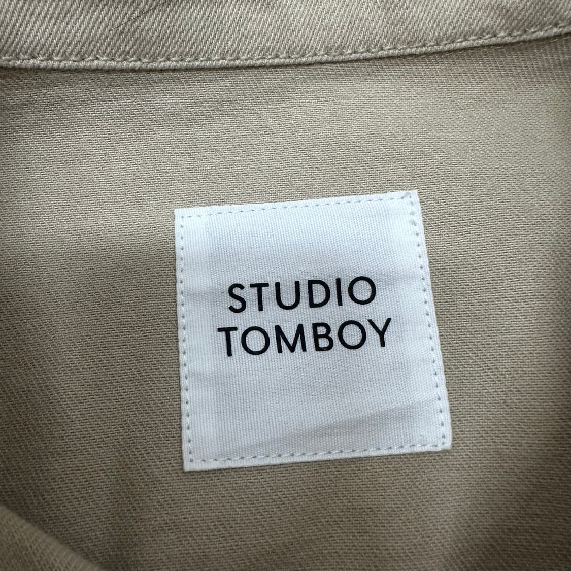 스튜디오 톰보이 여성 베이지 코튼 숏 자켓 F 상품이미지5