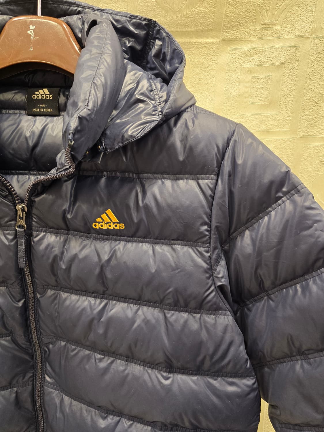 아디다스 올드스쿨 남성 구스다운 경량패딩 105 네이비 상품이미지3